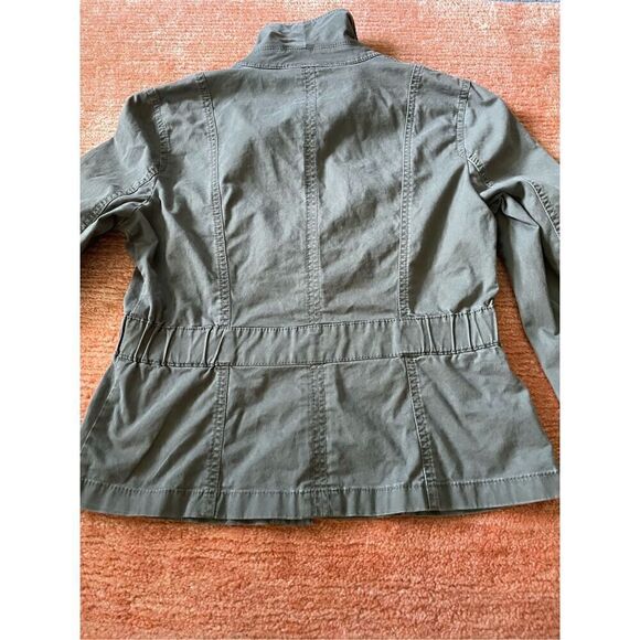 Loft Ann Taylor Jacket Women’s Military Green M - Picture 8 of 9